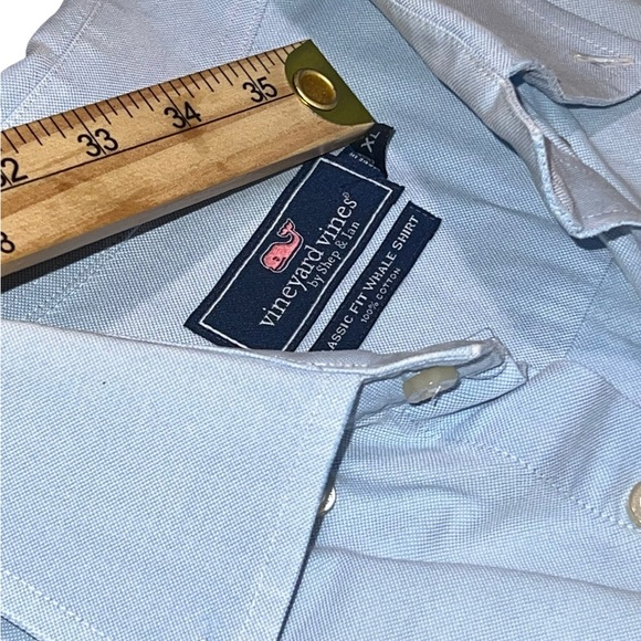 Vineyard Vines Whale Fit Whale Shirt size XL Light Blue - Picture 6 of 7